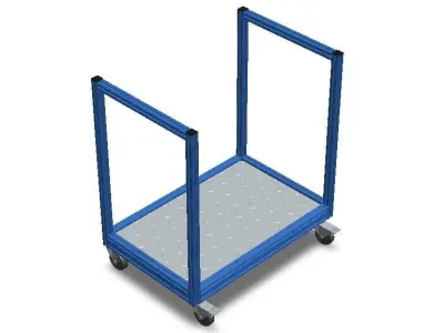 Aluminum Firewood Holder Cart 3D model