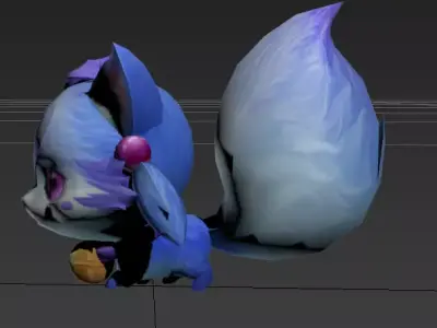 Arctic fox Low-poly 3D model purchase