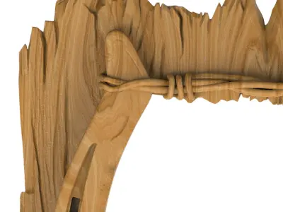 Carved picture frame STL 3D model 107