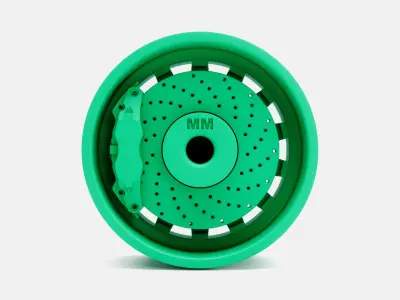 15x8 US Artillery 555 Wheel and Brake 3D print model