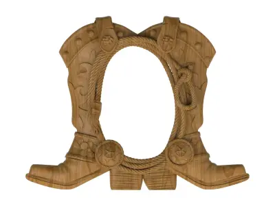 Carved picture frame STL 3D model 106