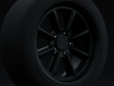 Watanabe RS8 Aftermarket Wheel Low-poly 3D model