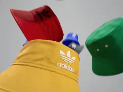 Bucket Hat PBR Low-poly 3D model ADIDAS Low-poly 3D model