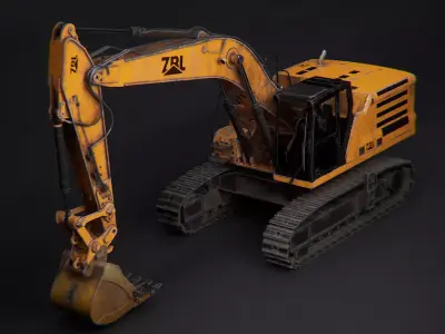 ZBL Exacavator v2 - Unreal Engine Project Low-poly 3D model