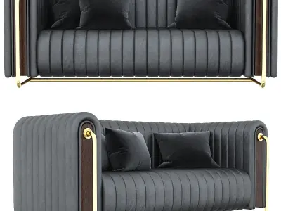 Rivers sofa 3d model Low-poly 3D model