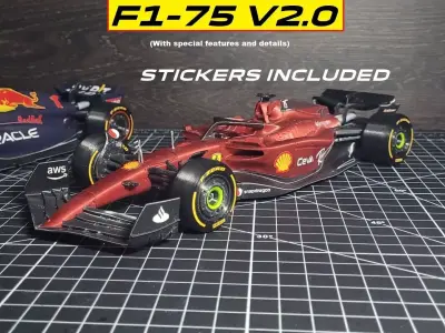 FERRARI F1-75 V2 2022 F1 CAR 3D print model