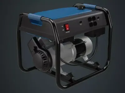 Portable Generator 1A Low-poly 3D model