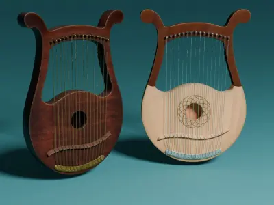 Lyre Harp 3D model