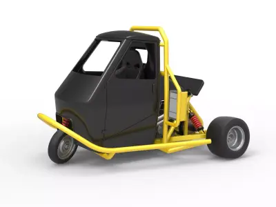 Ape car proto while turning Scale 1 to 25 3D print model