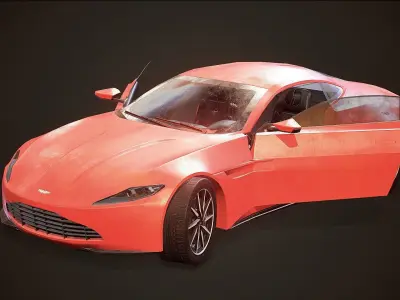 Aston Martin DB10 Low-poly 3D model