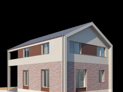 Modern house 01 3D model