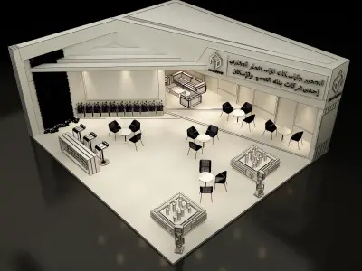  Booth Exhibition Stand a281  3D model