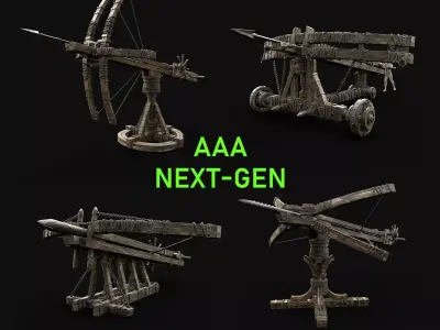 BALLISTA HARPOON LAUNCHER MEDIEVAL SIEGE ENGINE PACK COLLECTION