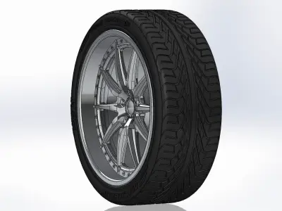 Wheels Schott Vulcan PT 20inch for scale model 3D print model