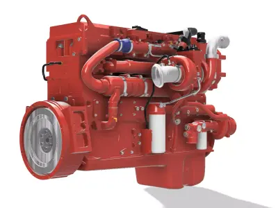ISX15 CUMMINS DIESEL ENGINE 3D print model