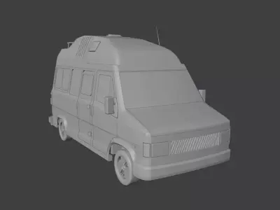 1990 Fiat Ducato camper van in 1 48 scale 3D print model
