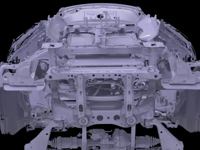 Toyota Hilux AN120 130 Native 3D front inside scan 2020 3D model