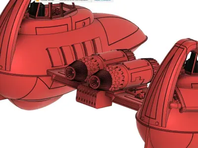Concept Ralph McQuarrie Cloud Car  3D print model