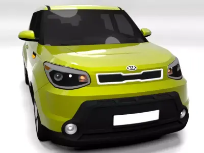 KIA SOUL 2015 LOWPOLY Low-poly 3D model