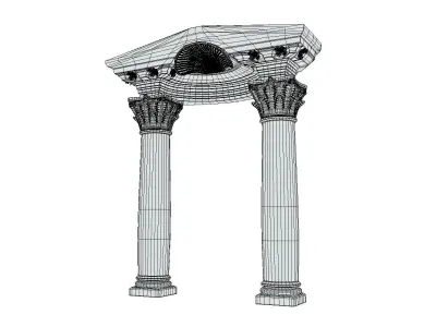 Corinthian Column Low-poly 3D model purchase