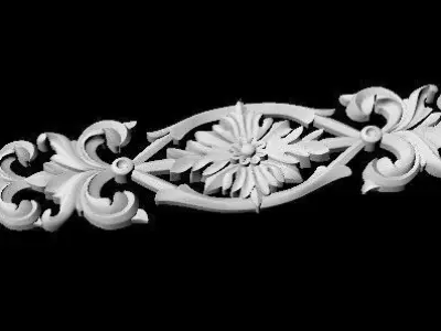 Central decor ornament for furniture 3D model 723