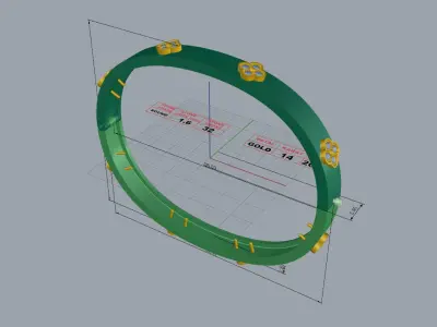 Van Cleef bracelet bangle 3D print model 3D print model