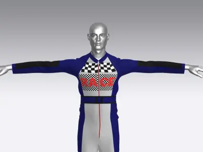 Racing Custom Driver Suits Low-poly 3D model