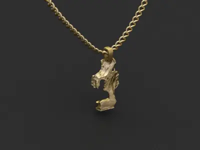 Necklace Kiss Pendant Jewelry 3D print model