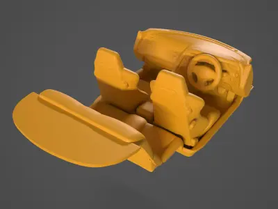 Toyota Supra 1998 Car Interior 3D print model