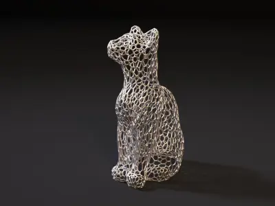 Cat statuette 3D print model