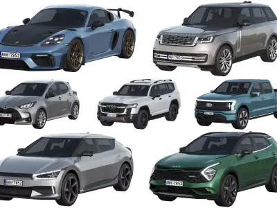 HQ cars collection 17 3D Model Pack