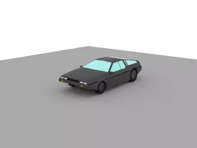 Auto low poly car 3D model