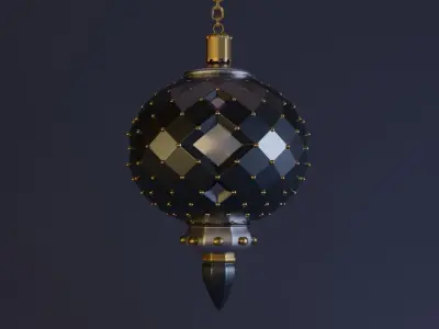 Christmas tree decoration set 3D model