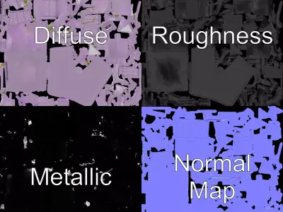 Lavender Greenhouse model pack Low-poly 3D model