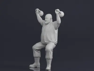 001547 Weightlifter 3D print model