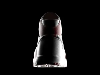 Air Jordan 1 Mid Chicago Low-poly 3D model