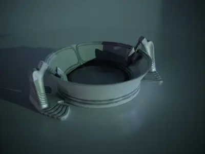 Futuristic Metal Bowl - Sci-Fi Decorative 3D print model