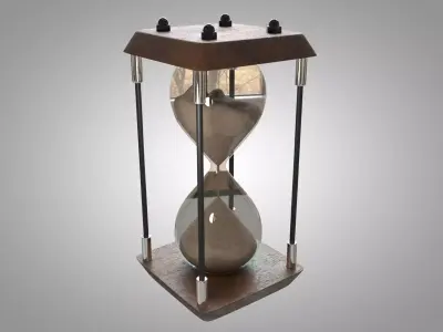 Hourglass 02 Low-poly 3D model