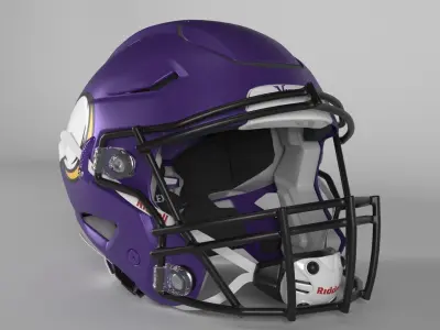 MINNESOTA VIKINGS Helmet Football NFC NORTH PBR updated 2025 3D model