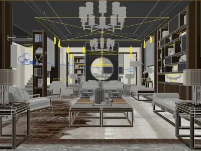 Chinese style interior 3D model