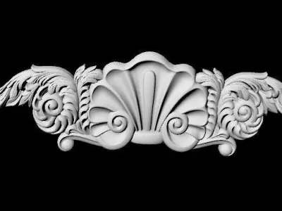 Central decor ornament for furniture 3D model 845