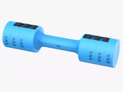 Adjustable Dumbbells Hand Weights Set 3D model