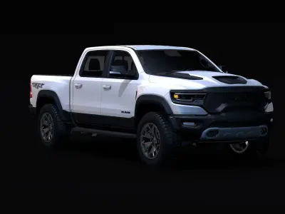 2021 Dodge RAM 1500 TRX  Low-poly 3D model