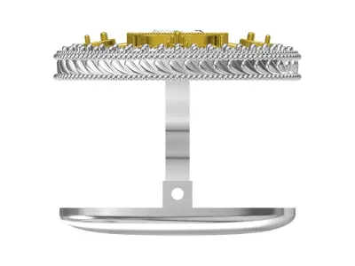 Oval Diamond Art Deco Cufflink 3D print model