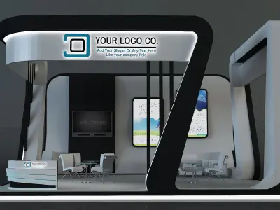  Booth Exhibition Stand a671a 3D model purchase