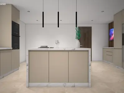 Kitchen Modern Advanced Modeling scene 3D model 3D model 3D model