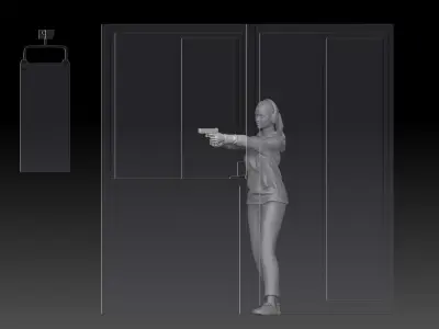 Shooting Range girl 1 3D print model