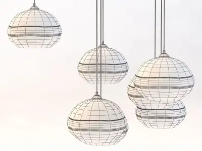 John Pomps Handcrafted Luxury Edison Bulb Light pendant  3D model