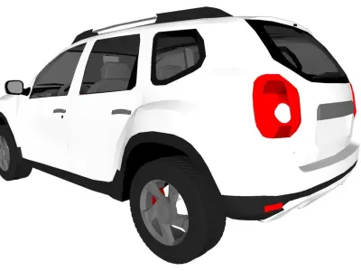 SUV Jeep Low-poly 3D model