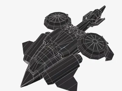 Spaceship Shee Low-poly 3D model